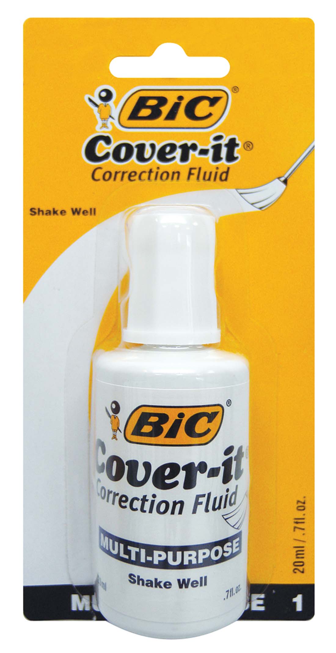 BIC WHITE OUT 0.70 OZ WITH BRUSH